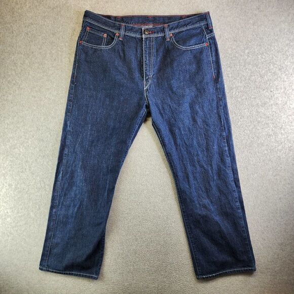 Levis 569 Jeans Mens 40X30 Blue Loose Straight Baggy Y2K Vintage Dark Wash VTG - Picture 1 of 16
